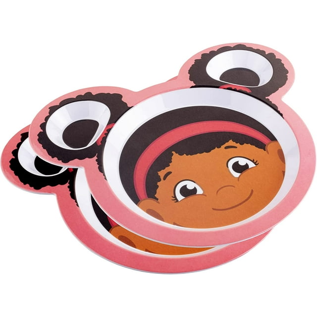 4 Daniel Tiger Toddler Plates - Divided Compartments For Healthy Eating & Portion Control