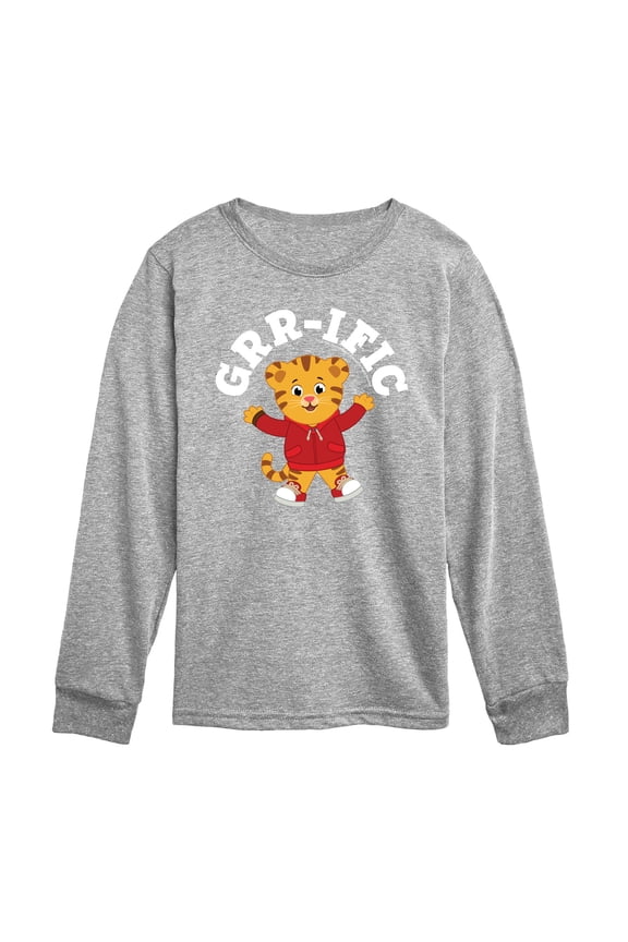 - Grr-ific Daniel - Toddler Boys Long Sleeve Graphic T-Shirt
