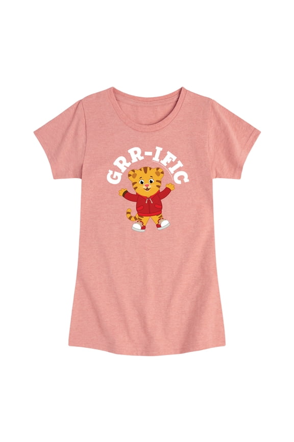 - Grr-ific Daniel - Toddler Girls Fitted Short Sleeve T-Shirt