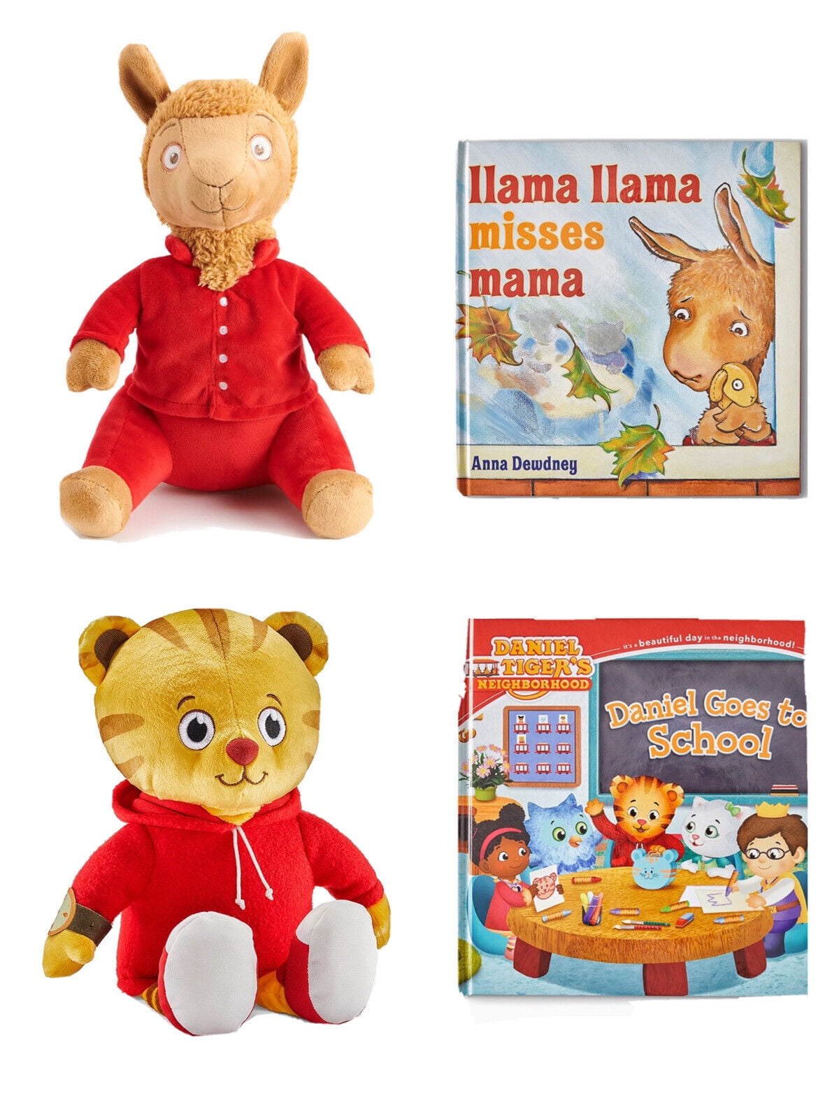 Daniel Tiger's Neighborhood Llama Red Pajama Book Set Plush Doll