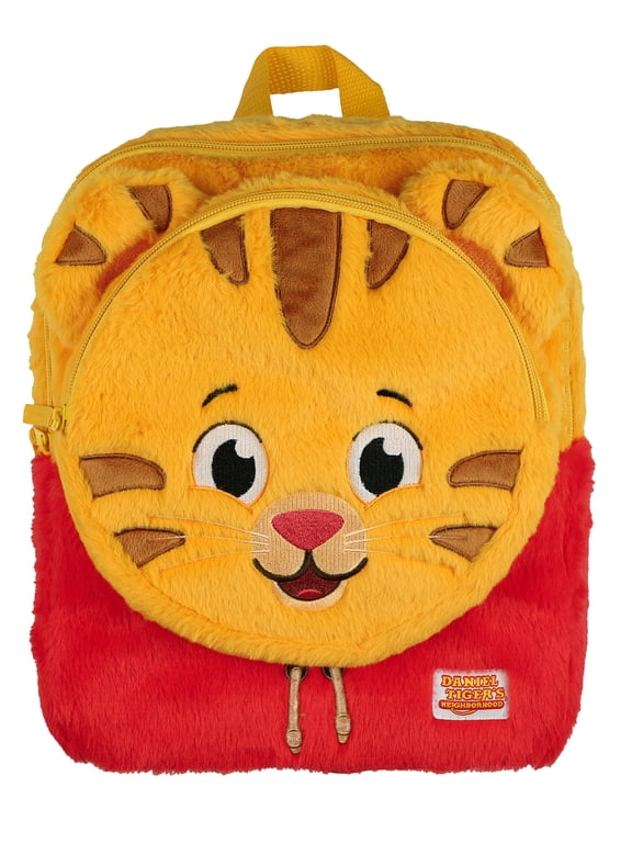 Daniel Tiger's Neighborhood Mini Backpack 12" 3D Character Plush Bookbag with Adjustable Shoulder Straps