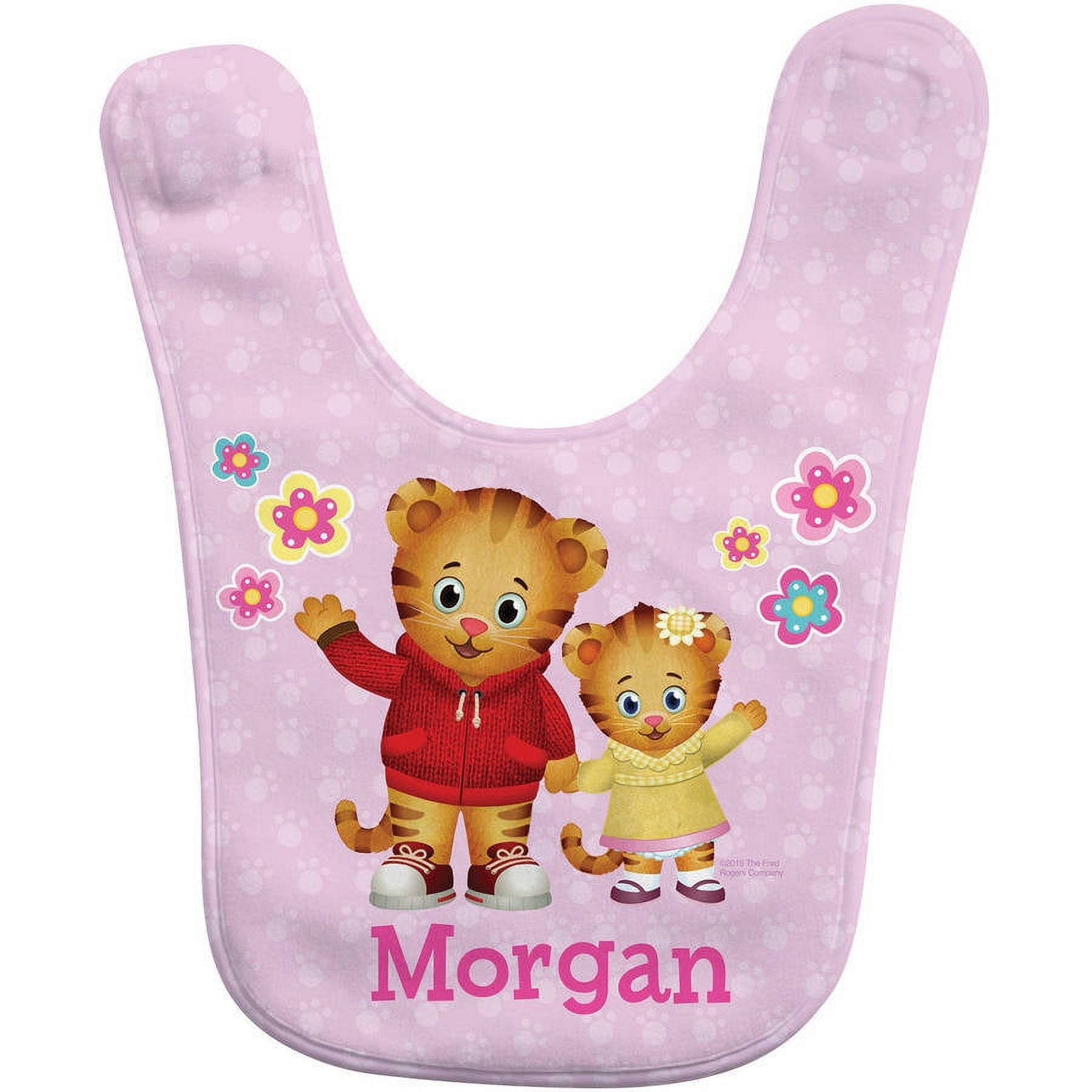 Daniel Tiger's Neighborhood Personalized Baby Bib, Daniel & Morgan
