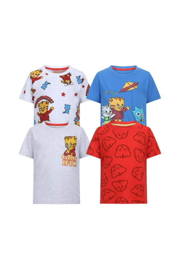 Short Sleeve T-Shirt (Boys), 4 Pack, Sizes 2T-7