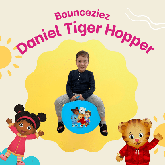 Daniel Tiger's Neighborhood by Waloo Products 15 inch Round Hopper Ball for Kids Age Groups 3-10