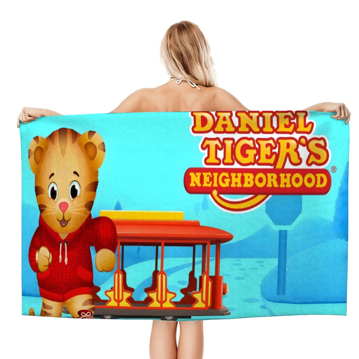 Daniel Tiger's Neighborhood-theme Gifts Quick-dry Beach Towel for Women Girl Birthday Inspired Fan Bath Outdoor Music Lover30.7 x 59 in（78 X 150 CM）