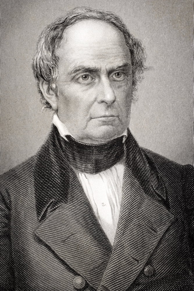 Daniel Webster 1782-1852 American Lawyer United States Senator Secretary Of State And Orator Engraving From A 19Th Century Print Canvas Art - Ken Welsh Design Pics (22 x 34)