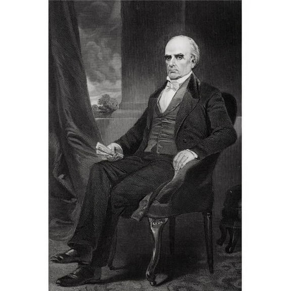 Daniel Webster 1792 To 1852 American Orator & Politician From Painting by Alonzo Chappel Poster Print, Large - 22 x 34