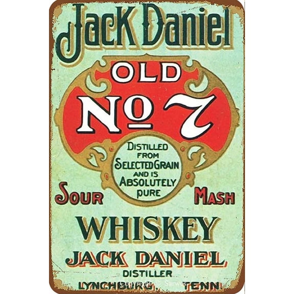 Daniel Whiskey Vintage Metal Tin Sign Funny Poster for Home Bar People Cave Wall Decor Creative Gift 8x12 Inch