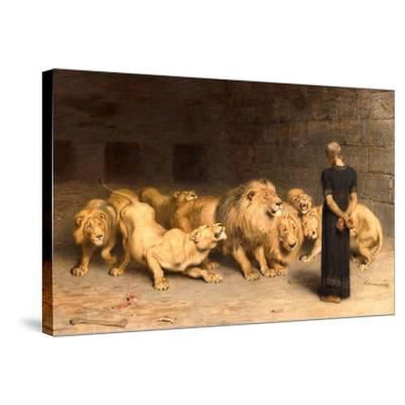 Daniel in the Lions' Den, 1872, Animals Religion Stretched Canvas Wall Art by Briton Rivi?re Sold by Art.Com