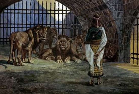 Daniel in the Lions Den Canvas Art - James Jacques Tissot (24 x 36)
