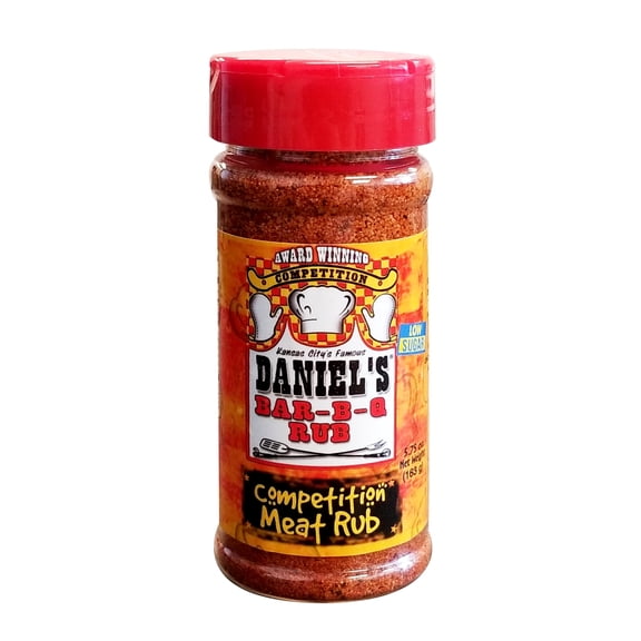 Daniel's Bar-B-Q Low Sugar Competition Meat BBQ Dry Rub, 5.75 Ounce | Gluten Free All Purpose Spice Blend