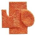 thumbnail image 1 of Daniel's Bath Daniel's Bath & Beyond 3 Piece Set with 20" x 31" Bath Contour Mat and 20" x 18" Lid, Chenille and Shiny Orange, 1 of 2