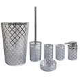 thumbnail image 1 of Daniel's Geneva Collection 6-Piece Chrome Silver Metallic Moroccan Shatter Bathroom Accessory Set, 1 of 2