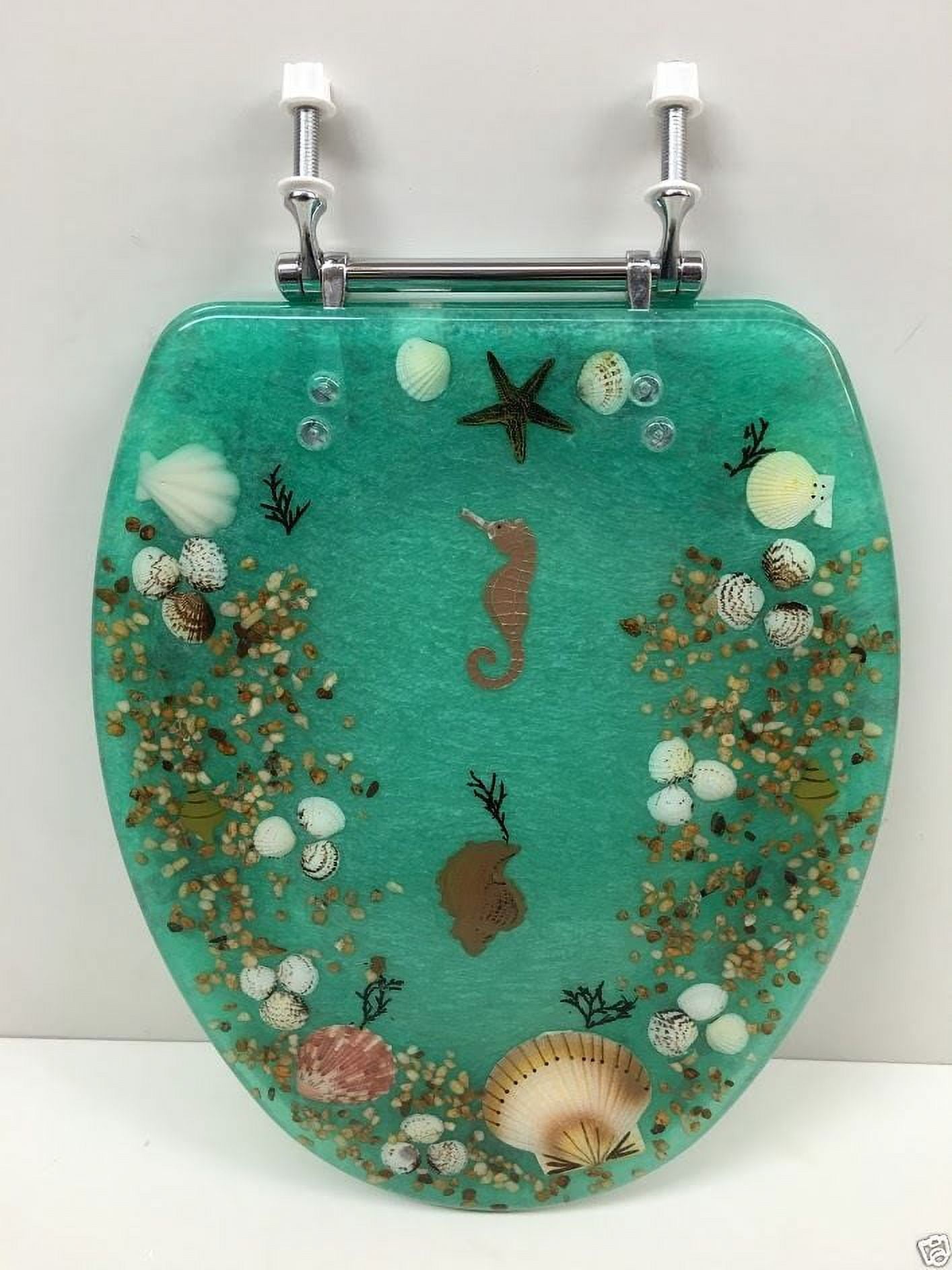 Daniel's Green Oval Resin 14.25" x 17", Toilet Seat