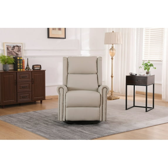 Daniela 360 Swivel Manual Recliner - Beige