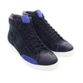 thumbnail image 1 of Daniela Fargion Black Blue Suede Mid Top Distressed Leather Fashion Sneakers-11 for Womens, 1 of 4