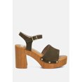 thumbnail image 1 of Daniela Genuine Suede Leather High Block Sandals, 1 of 7