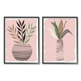 thumbnail image 1 of Daniela Santiago Eccentricic Tropical Fern Leaves Abstract Plant Vase 16" x 20" Framed Painting Art Prints, by Stupell Home Décor Set of 2, 1 of 5