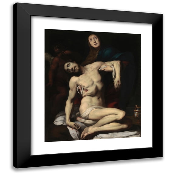 Daniele Crespi 15x17 Black Modern Framed Museum Art Print Titled - Pieta (1626)