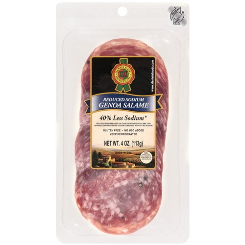 Daniele Reduced Sodium Genoa Salame, 4 oz