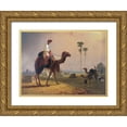 thumbnail image 1 of Daniell, William 14x11 Gold Ornate Wood Framed with Double Matting Museum Art Print Titled - Camel and Rider, 1 of 4