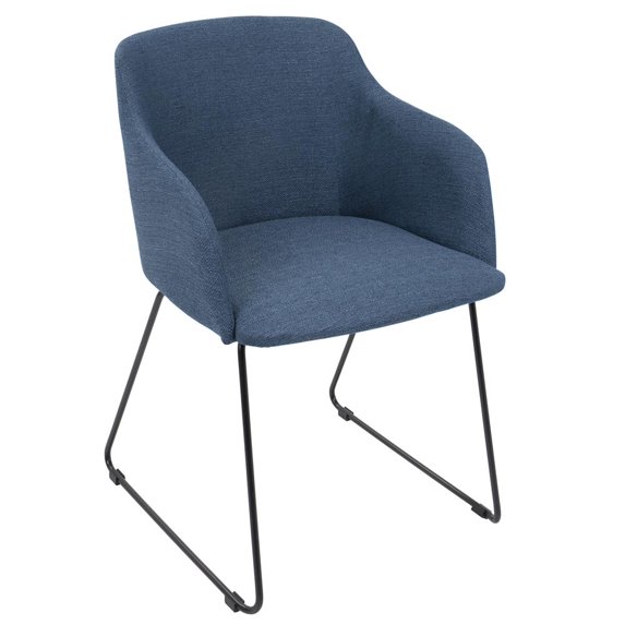 Lumisource Daniella Contemporary Dining/Accent Chair in Blue - Set of 2