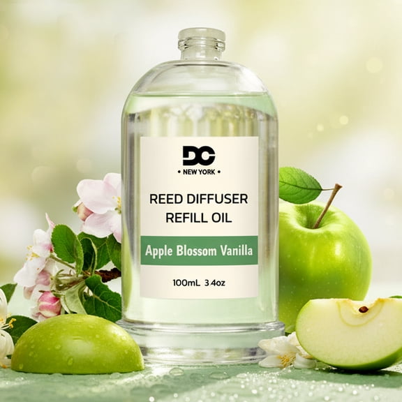 Daniella's Candles Reed Diffuser Refills Refill, Apple Blossom Vanilla, 3.4 fl oz