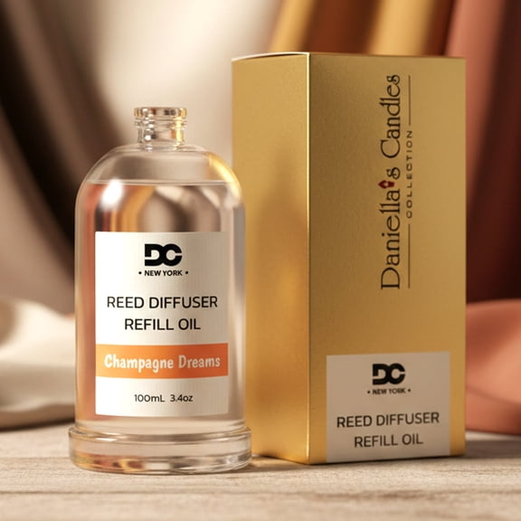 Daniella's Candles Champagne Dreams Reed Diffuser Refill Oil 3.4oz/100mL