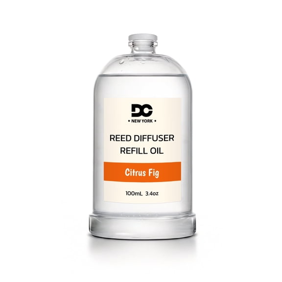 Daniella's Candles Citrus and Fig Reed Diffuser Refill Oil, Citrus Fig, 3.4oz/100mL, 1 Count