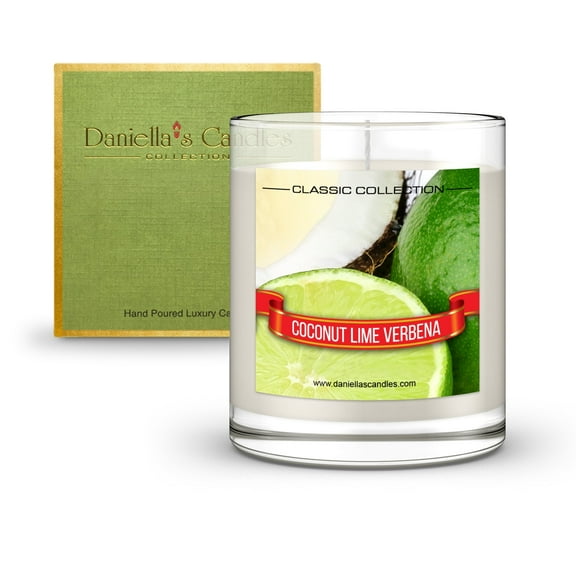 Daniella's Candles Coconut Lime Verbena Jewelry Candle with Surprise Jewelry Inside - Ring Size 7