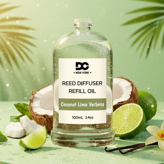 Daniella's Candles Coconut Lime Verbena Reed Diffuser Refill Oil