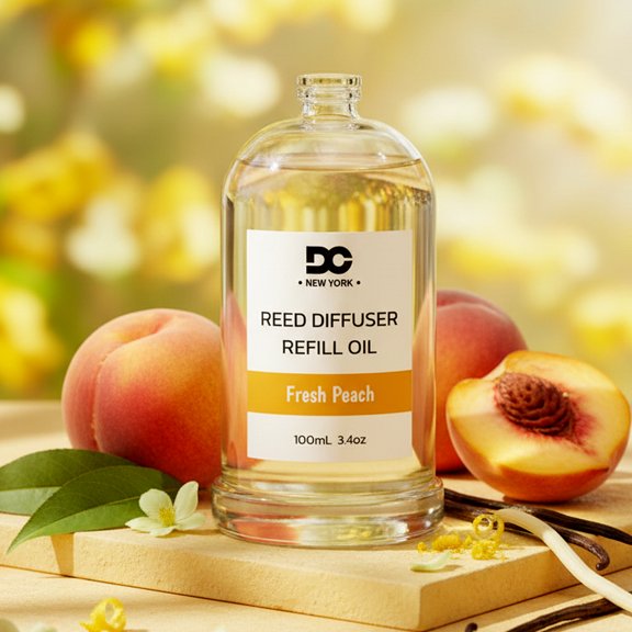 Daniella's Candles Fresh Peach Reed Diffuser Refill Oil 3.4oz/100mL