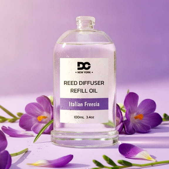 Daniella's Candles Italian Freesia Reed Diffuser Refill Oil, 100ml/3.4oz