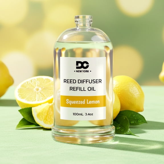 Daniella's Candles Reed Diffuser Refill Oil Refill, Squeezed Lemon, 3.4oz/100mL