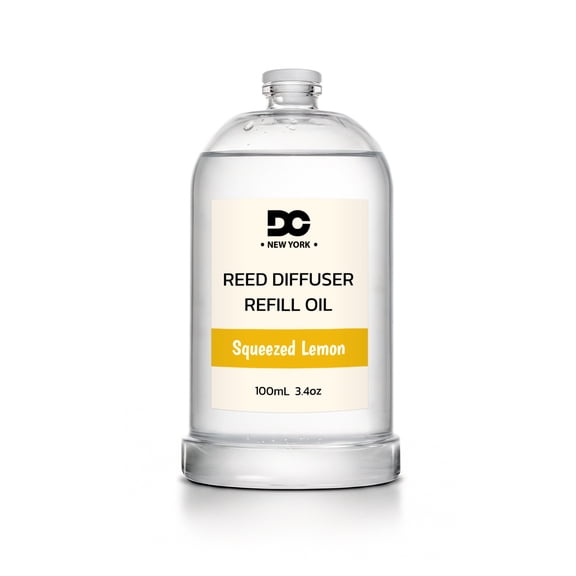 Daniella's Candles Squeezed Lemon Reed Diffuser Refill Oil, 3.4oz/100mL
