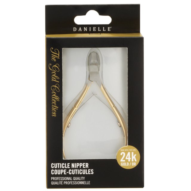 Danielle 24k Gold Plated Cuticle Nipper, Stainless Steel