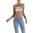 thumbnail image 1 of Danielle Bernstein Womens Bra Tank Crop Top Green 4, 1 of 1