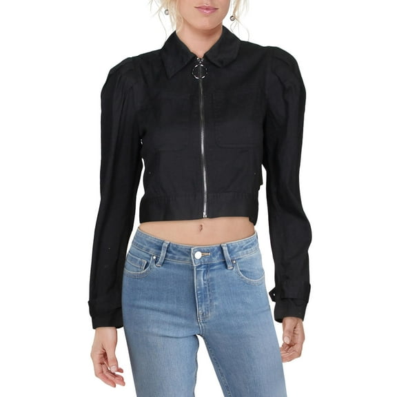 Danielle Bernstein Womens Cold Weather Crop Jacket