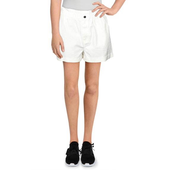 Danielle Bernstein Womens Cuffed Paperbag Shorts