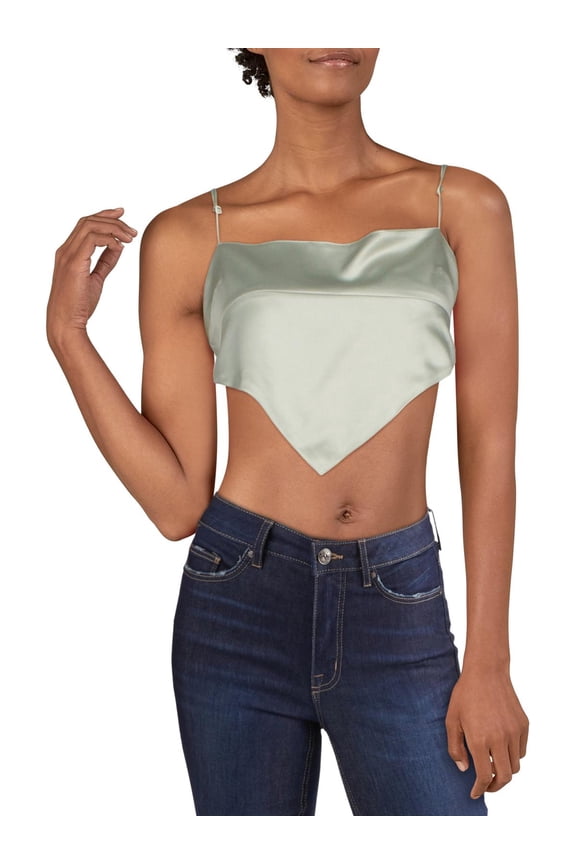 Womens Handkerchief Cropped Tank Top