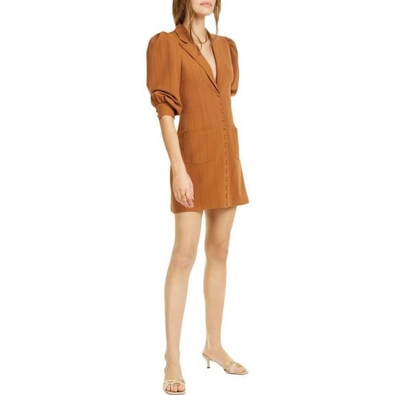 Danielle Bernstein Womens Puff Sleeve Short Mini Dress