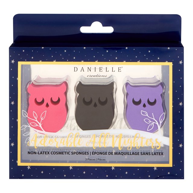 Danielle Cosmetic Blending Sponges, Owls, 3 Ct