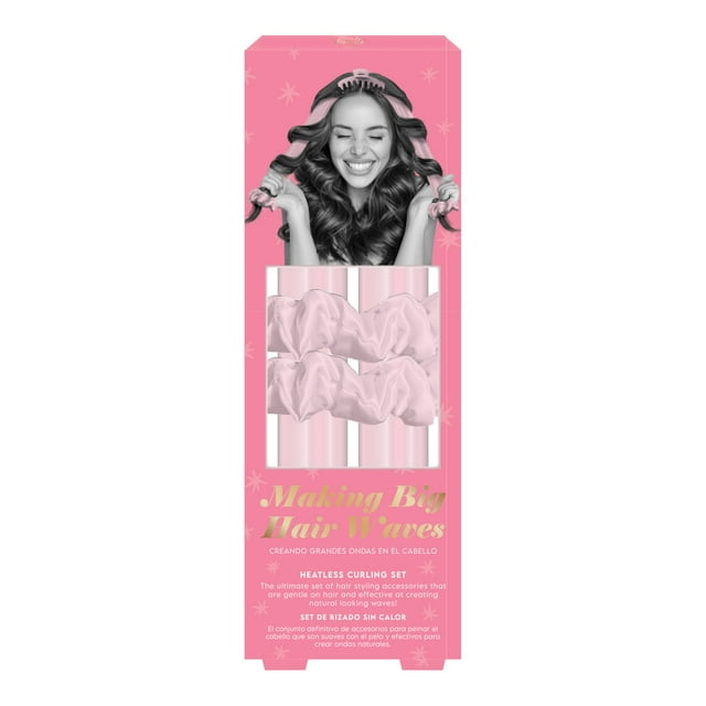 Danielle Creations Heatless Satin Hair Set, Pink