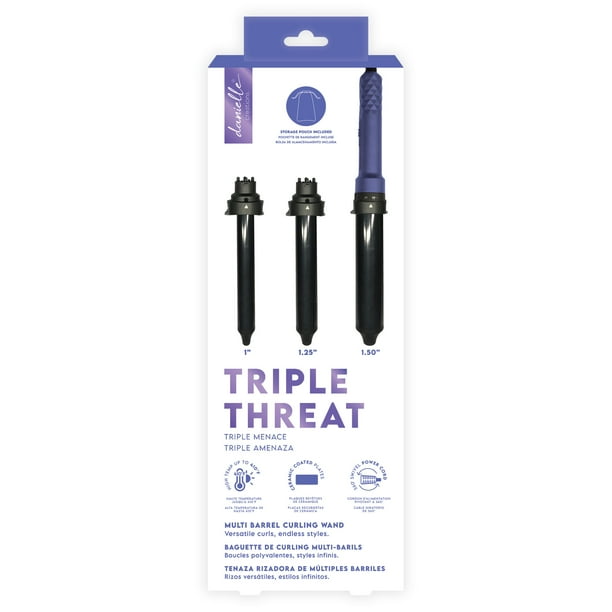Danielle Creations Triple Threat Ceramic Curling Wand - 1.50