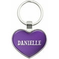 thumbnail image 1 of Danielle - Names Female Metal Heart Keychain Key Chain Ring, Multiple Colors Available, 1 of 1