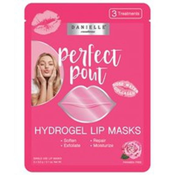 Danielle Perfect Pout Hydrogel Lip Masks, Single Use 3 Treatments