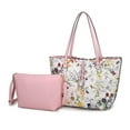 thumbnail image 1 of MKF Collection Danielle Tote Floral Bag, Crossbody Pouch Handbag Reversible Shopper Women's Purse Large Capacity for Weekend by Mia K - White Blush, 1 of 6