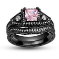 thumbnail image 1 of Danielle Wedding Ring Set for Women CZ Black Engagement Ginger Lyne Collection, 1 of 5