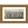 thumbnail image 1 of Daniels, Matthew 24x14 Gold Ornate Wood Framed with Double Matting Museum Art Print Titled - City View of Manhattan, 1 of 4