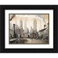 thumbnail image 1 of Daniels, Matthew 32x25 Black Ornate Wood Framed with Double Matting Museum Art Print Titled - Departure-New York, 1 of 4